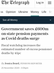 to think if the state pension age of 68 is being brought forward.........