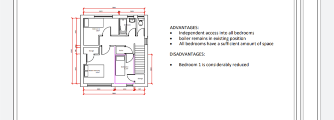Advice on DFG bedroom division - sizes etc