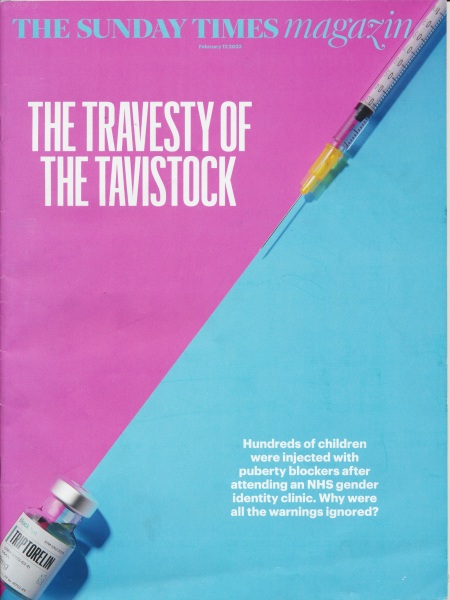Tavistock scandal ‘on a par with East German doping of athletes’ - top of Times home page tonight