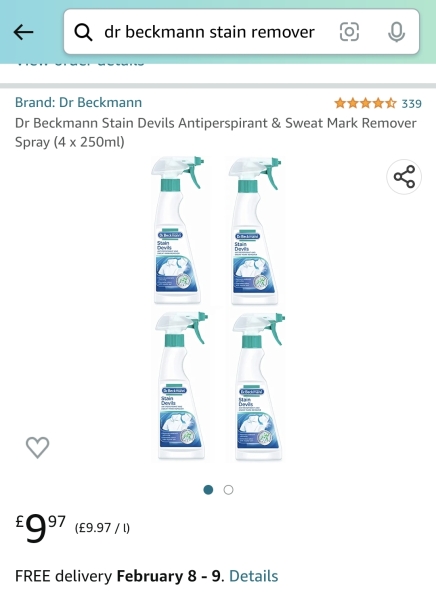 Deodorant on clothes