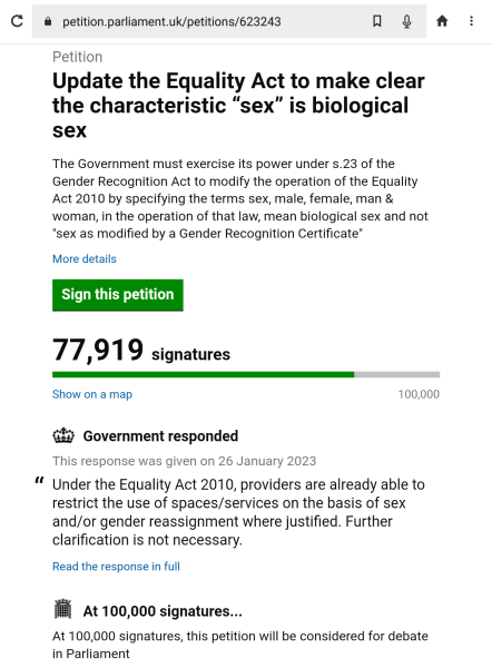 Petition to Update the Equality Act - thread 2