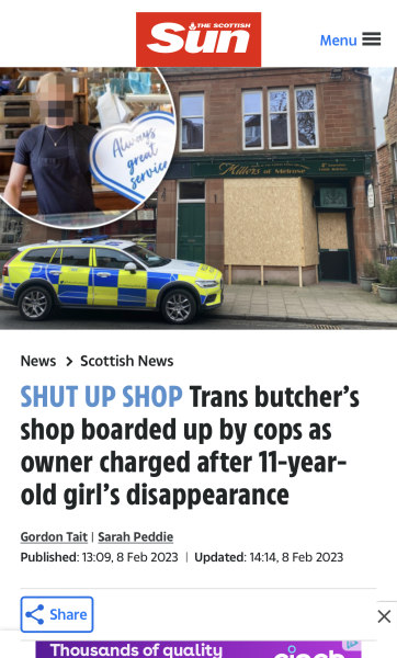 Girl abducted in Galashiels appears to have been held by transwoman