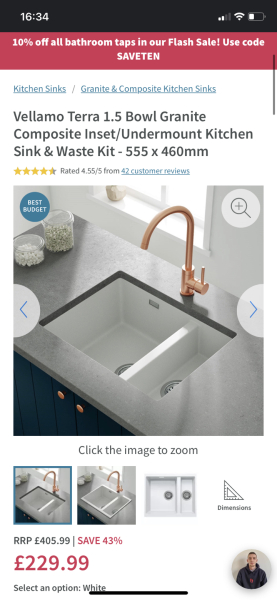 Gold sink and tap?