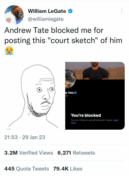 Andrew Tate has been arrested