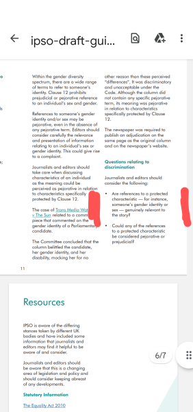 IPSO - Consultation on the reporting of sex and gender identity