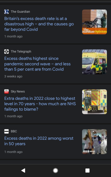 To wonder why nobody is talking about the excess death rates