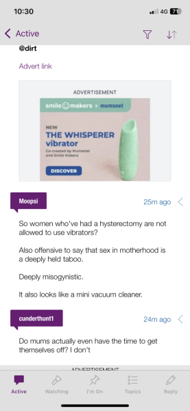 Official Complaint to Mumsnet