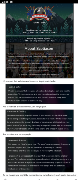 Furrie convention rules/warning