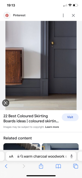 I love black woodwork but been told white walls are too cold? Beige? 