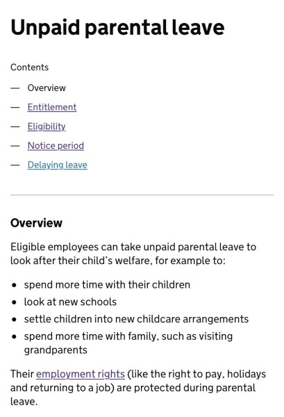 A Review is needed for Parental leave/ Pay and access to affordable childcare