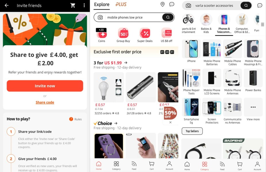 AliExpress £4 off - New Customers 
