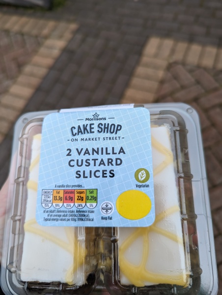 To think you can't eat a custard slice without making a massive mess?