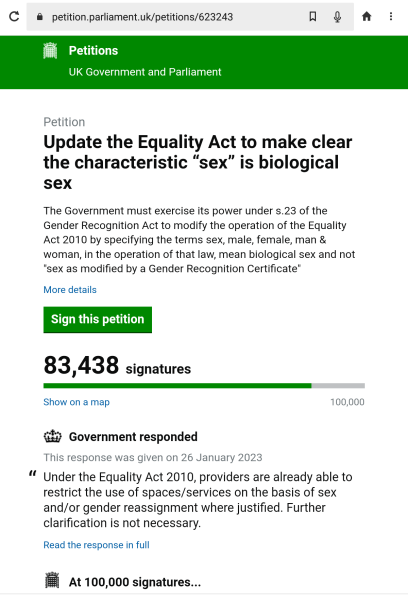 Petition to Update the Equality Act - thread 2