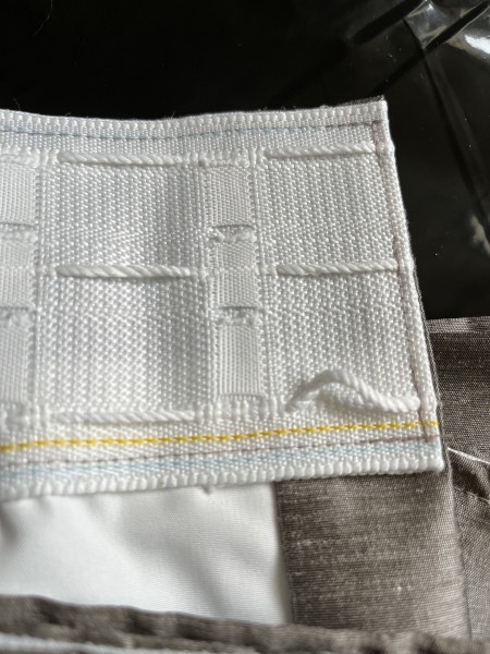 How do I tie off these pencil pleat curtains?