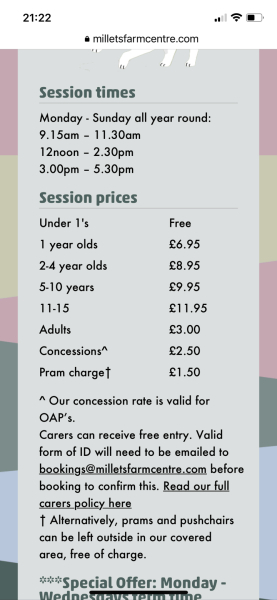 Soft play costs and charging adults 