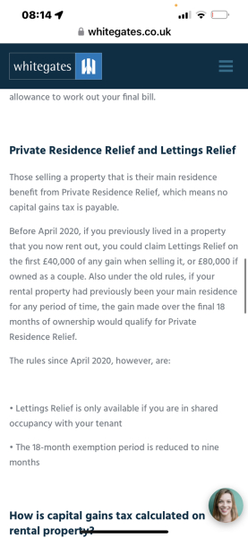 Capital gains on rental property
