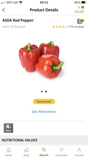 Fruit and veg shortages