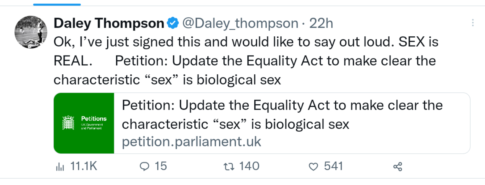 Petition to Update the Equality Act - thread 2