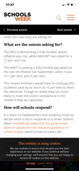 List of striking teachers