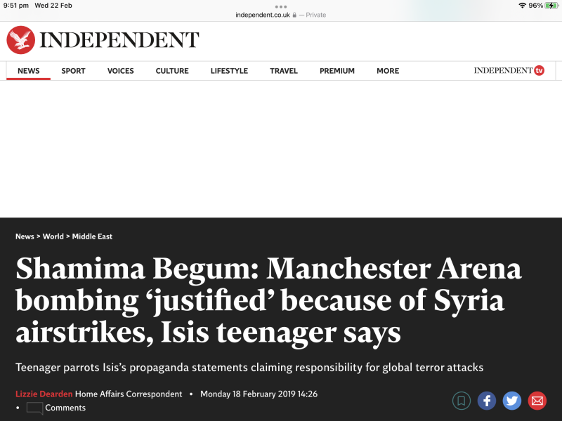 Shamima Begum lost her appeal.... 