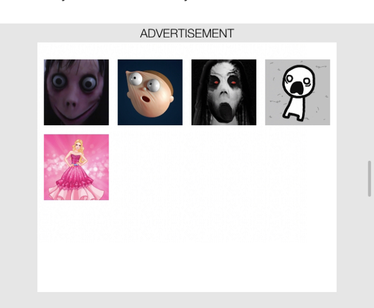 Creepy faces on Mumsnet advert spaces