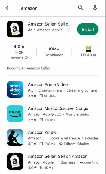Is 'Amazon Shopper Panel' the correct app to choose for collecting parcels from an Amazon locker?