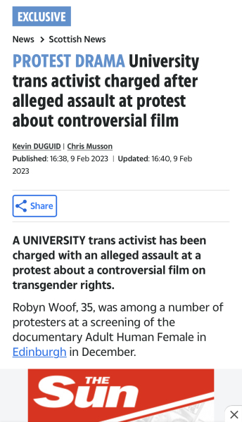 "Beth" Douglas suspended from Green Party for violent tweets.