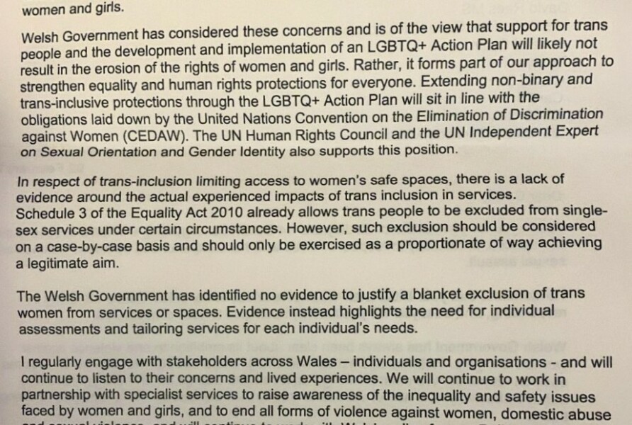 Welsh Government barging ahead Scottish style LGBTQ+ plan
