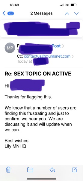 Why is Sex topic now in Active?