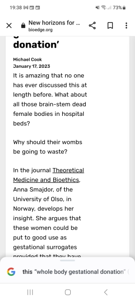 "Experts" say MTF womb transplants only a few years away?