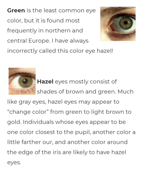Eye Colour disagreement 