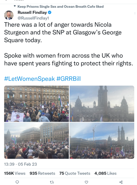 Standing for Women Glasgow 5th Feb