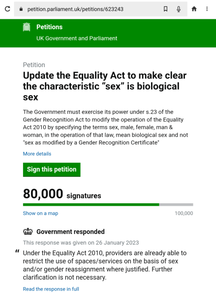 Petition to Update the Equality Act - thread 2