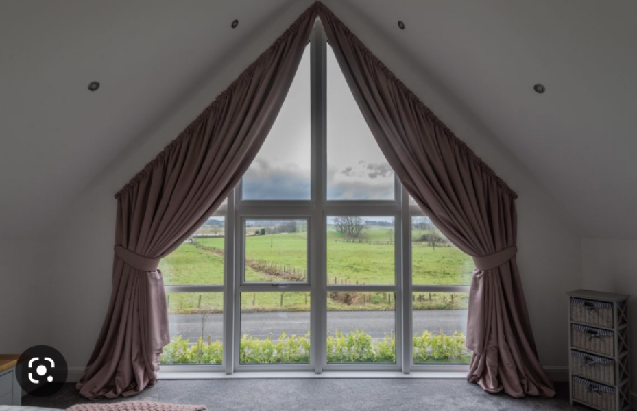 Curtains/blinds for pointy windows