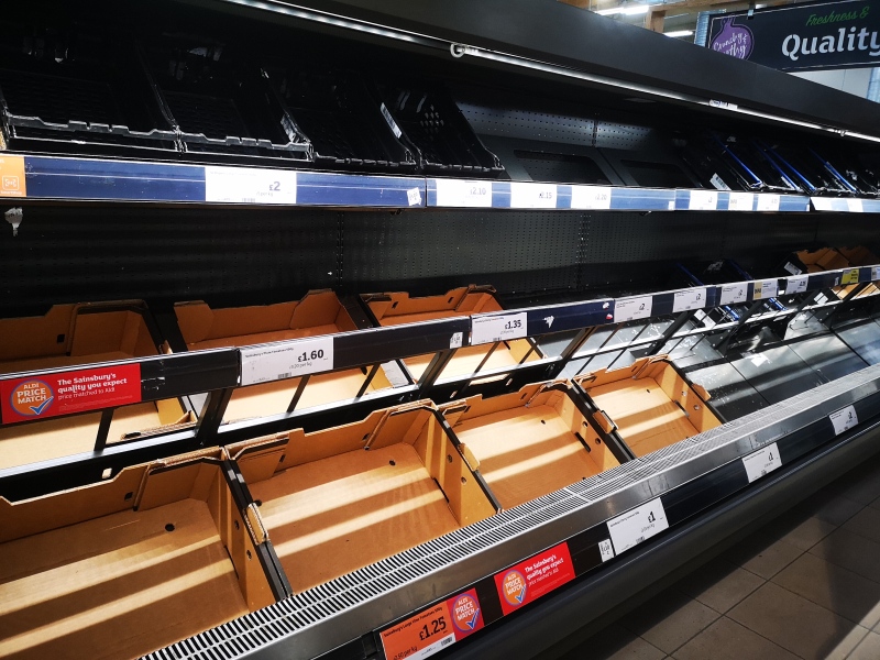 Fruit and veg shortages