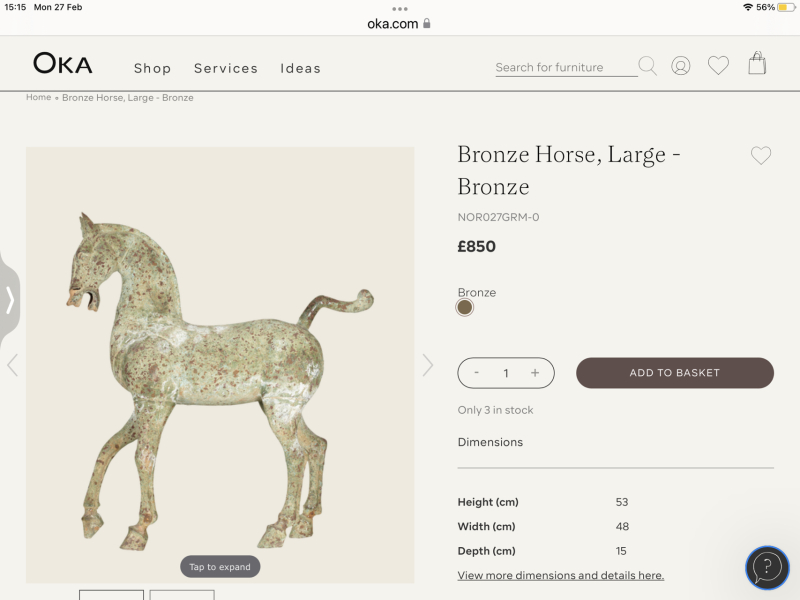 I need a large gold/brass thing. 