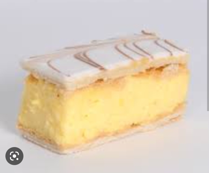 To think you can't eat a custard slice without making a massive mess?