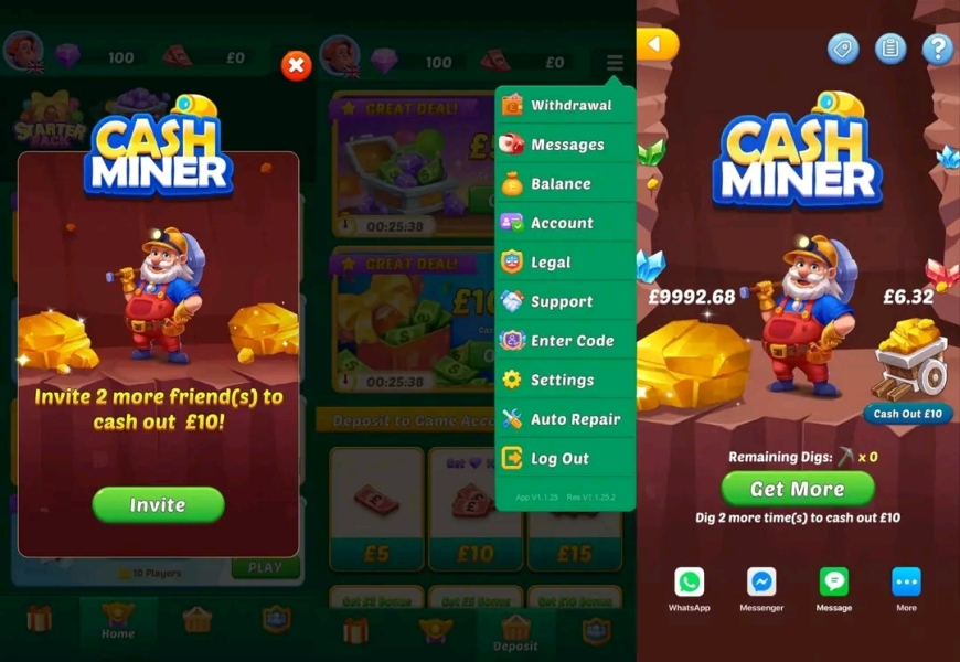 New App Solitaire Cash - Refer 2 people get £10