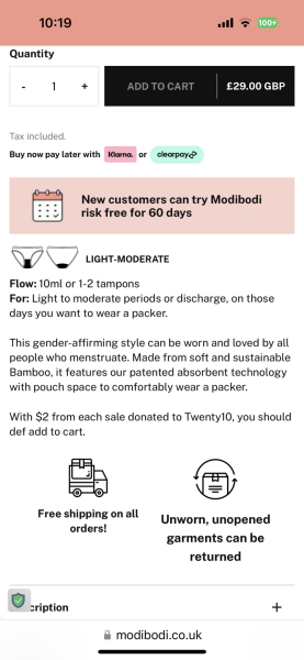 It’s another non binary person helping women to not feel bad about their periods