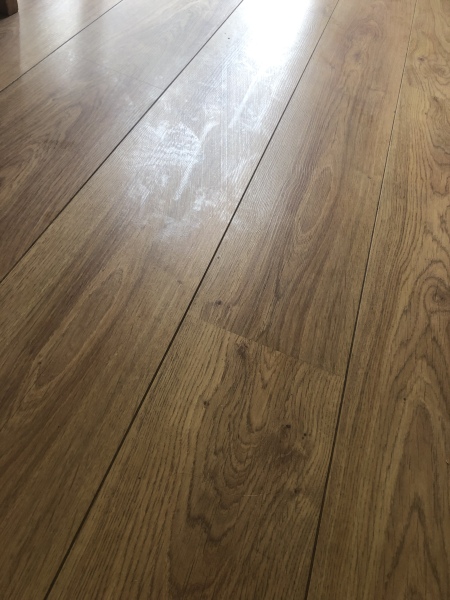 Cleaning the floor where there’s a litter tray! 