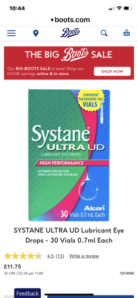 Don’t think I can carry on living with dry eye syndrome anymore