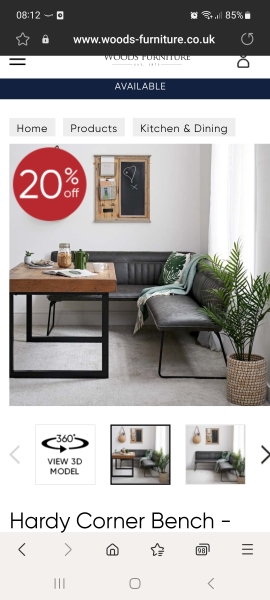 Banquette style dining area