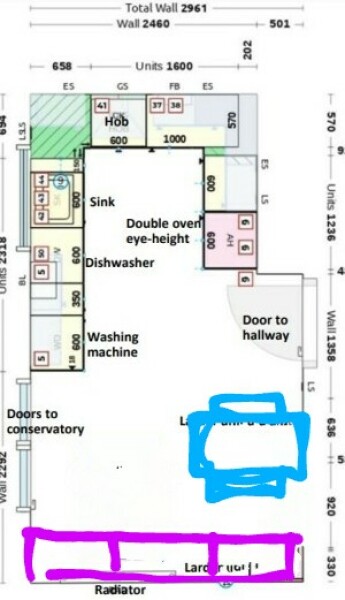Advice on kitchen plan - breakfast bar or kitchen table?