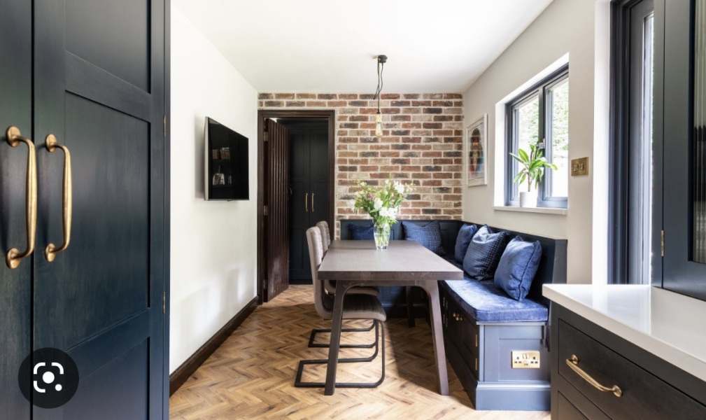 Banquette style dining area