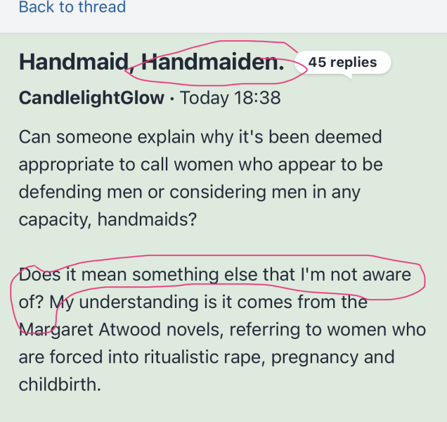 Handmaid, Handmaiden.