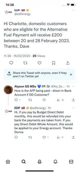 £200 payment oil/biomass