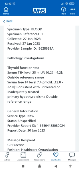 Suddenly sick and freaking out after thyroid results 