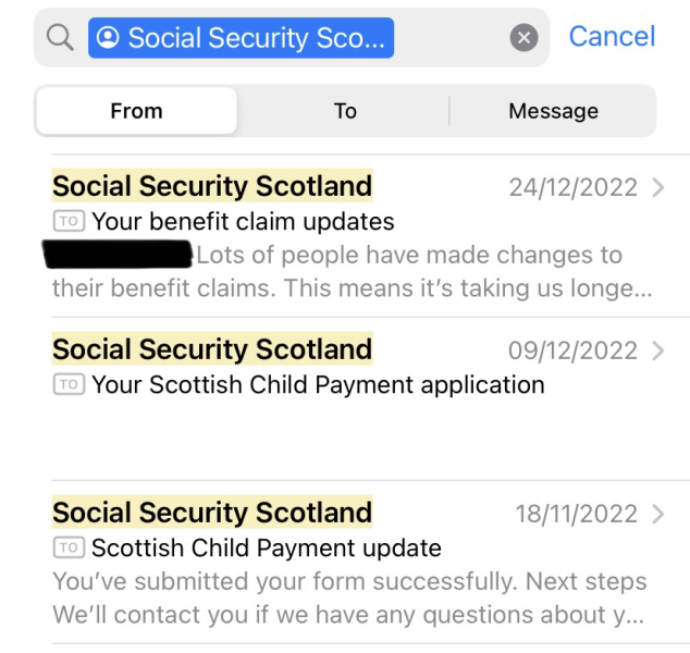Scottish child payment