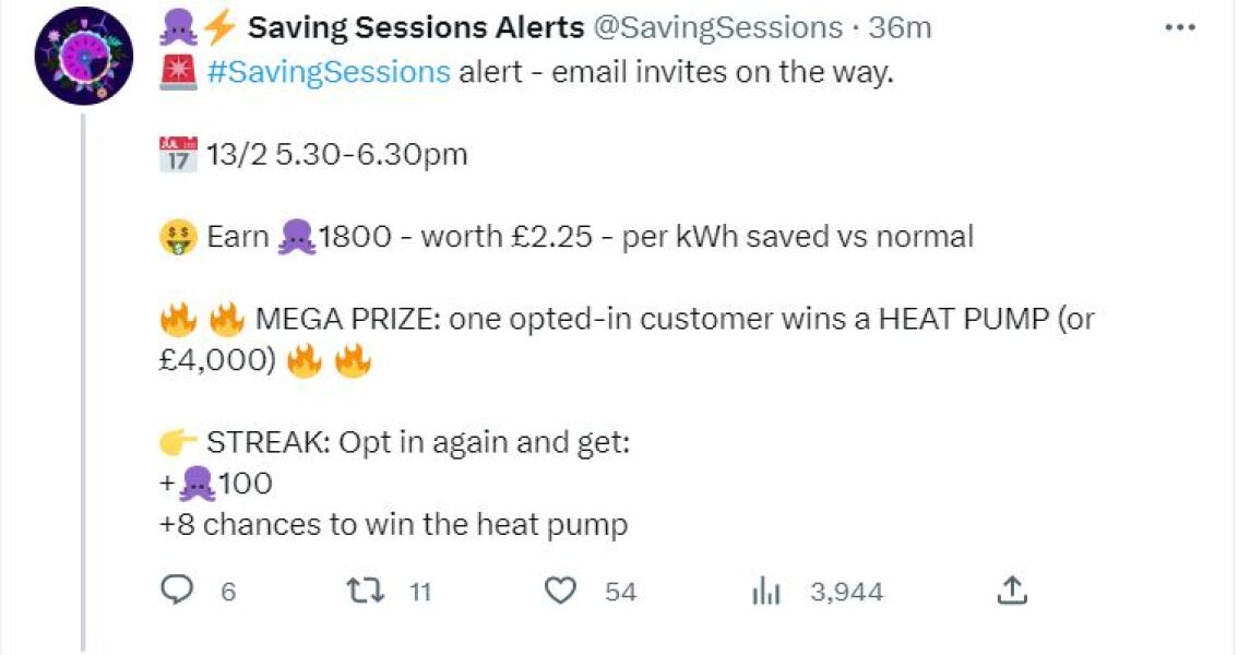 Octopus Saving Sessions