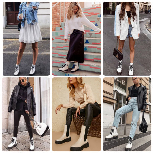 What would you wear with white boots? 